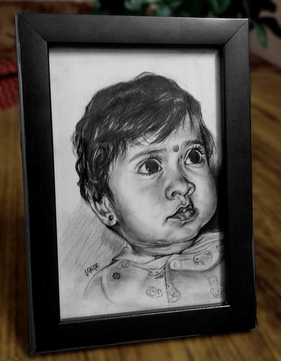 Get a neatly framed pencil portrait for your loved ones  Temikelvin01 on  TERAWORK