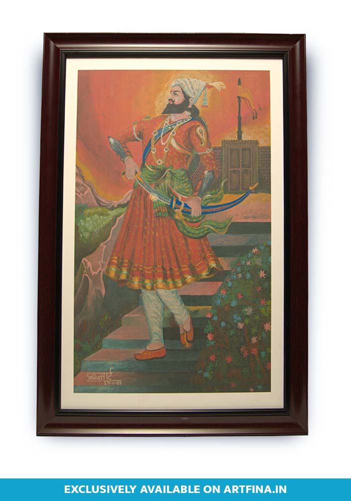 Chatrapati Shivaji Maharaj Oil Painting - Portrait Painting Website In India